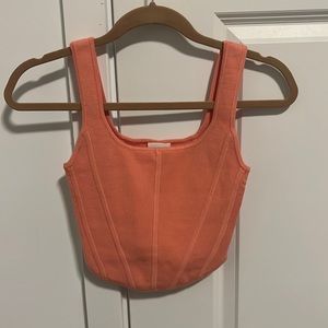 Aritzia Wilfred Natalie Tank Corset Coral XS